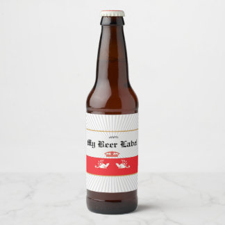 Rótulo Para Garrafa De Cerveja Vermelho Rótulo de Cerveja Mexicano