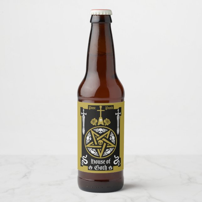 Rótulo Para Garrafa De Cerveja Vestuário Gótico E Acessórios (Frente)