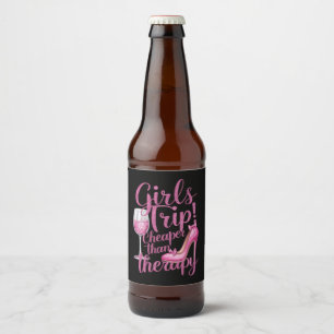 Rótulo Para Garrafa De Cerveja Viagem de Meninas Mais Barata Que Terapia de Fim d