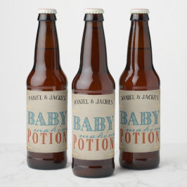 Rótulo Para Garrafa De Cerveja Vintage Baby Fazer Potion