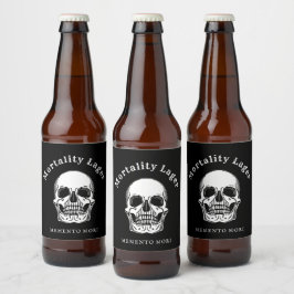 Rótulo Para Garrafa De Cerveja Vintage Skull Spooky Halloween