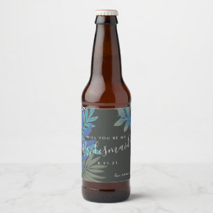 Rótulo Para Garrafa De Cerveja Visibilidade Botânica Você Será O Meu Casamento