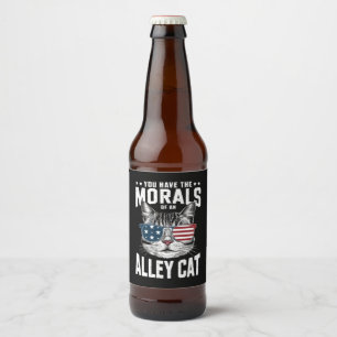 Rótulo Para Garrafa De Cerveja Você Tem A Moral De Uma piada Engraçada De Gato Be