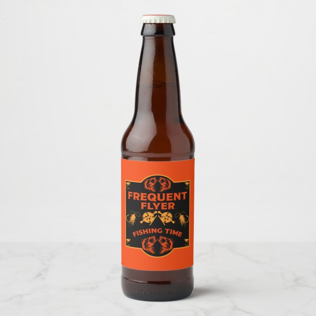 Rótulo Para Garrafa De Cerveja Voo Pesca Canadá (Frente)