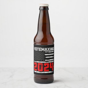 Rótulo Para Garrafa De Cerveja VotaçãoMaxing 2024 Trump Eleição Presidencial