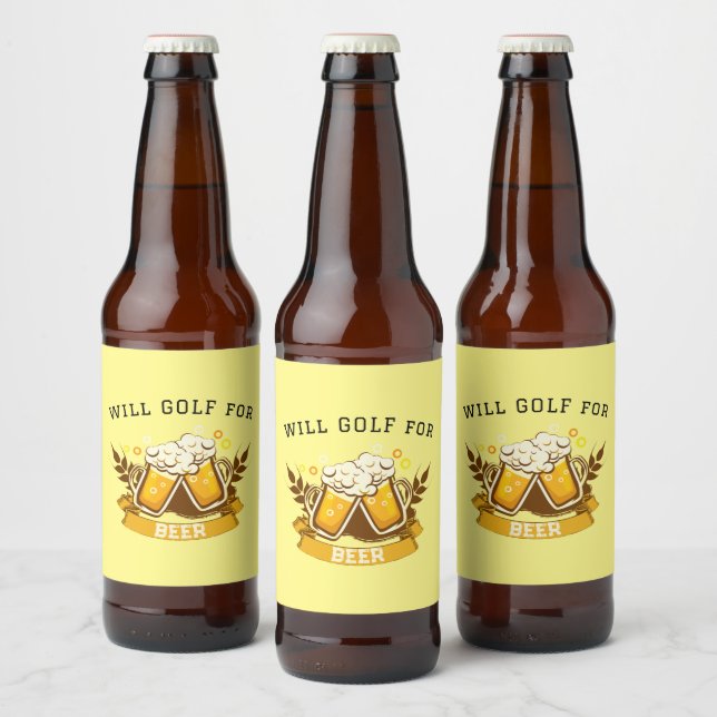 Rótulo Para Garrafa De Cerveja Will GOLF para cerveja | personalizável (Garrafas)