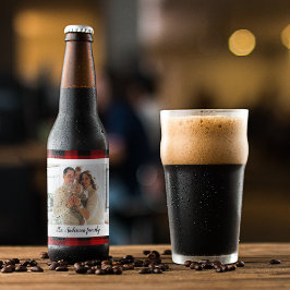 Rótulo Para Garrafa De Cerveja Xadrez Red Buffalo, Nome Pessoal E Foto