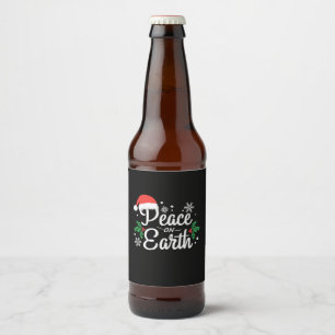Rótulo Para Garrafa De Cerveja Xmas Dando Paz Na Terra