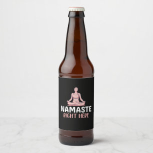 Rótulo Para Garrafa De Cerveja Yoga Lover Yoga Namaste Bem Aqui