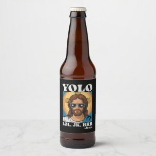 Rótulo Para Garrafa De Cerveja YOLO LOL JK BRB Jesus Páscoa engraçada