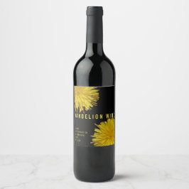 Rótulo Para Garrafa De Vinho A Dandelion 1 | Vinho De Dandelion De Criação Domé