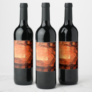 Rótulo Para Garrafa De Vinho Abstrato de Arte da Janela