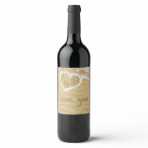 "Amo-te" Coração escrito em Areia