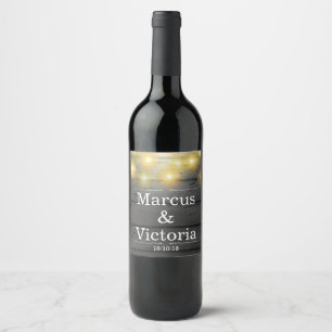Rótulo Para Garrafa De Vinho Aniversário do Casamento Russo