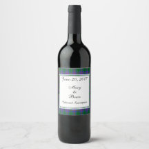 Carmichael Scottish Weding Wine Label