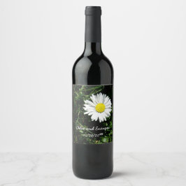 Rótulo Para Garrafa De Vinho Casamento personalizado de margarida