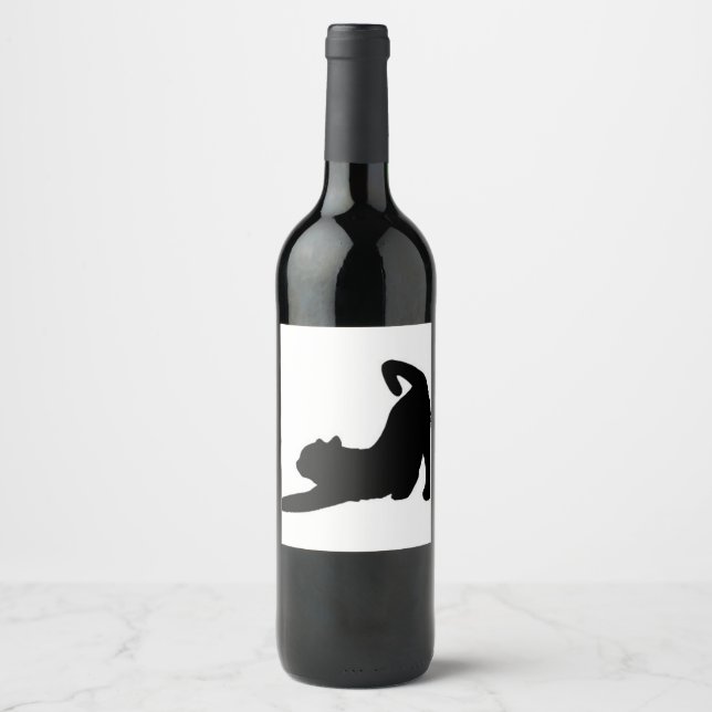 Rótulo Para Garrafa De Vinho Cat Stretch (Frente)