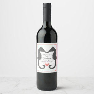 Rótulo Para Garrafa De Vinho Coração de Cavalo