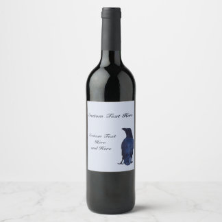 Rótulo Para Garrafa De Vinho Crow Personalizável