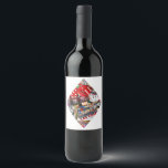 Rótulo Para Garrafa De Vinho Delírio dos Jogadores - Colagem de Ícones de Las V<br><div class="desc">* Dentro desta forma de carta de baralho você encontrará uma divertida colagem de Las Vegas com muitos ícones coloridos,  desde o letreiro de Las Vegas até mesa de dados,  dados vermelhos,  máquinas caça-níqueis,  bingo e mais ícones de Las Vegas - um verdadeiro deleite para jogadores!</div>