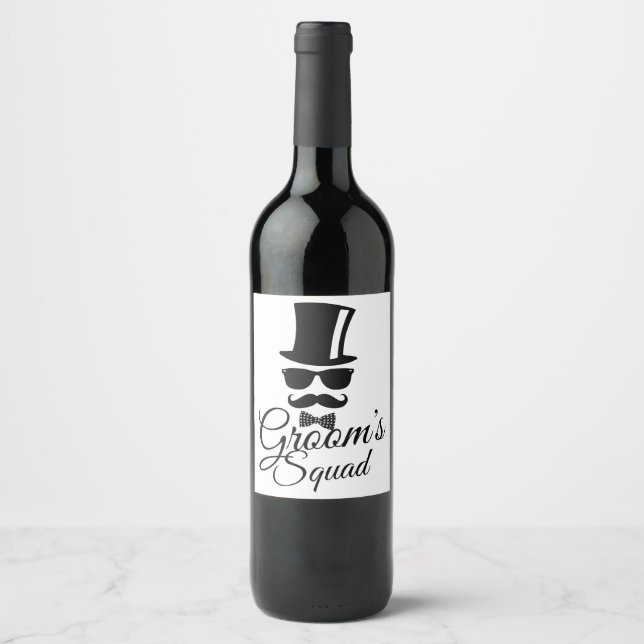 Rótulo Para Garrafa De Vinho Esquadrão do Groom (Frente)