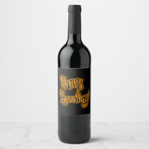 Rótulo Para Garrafa De Vinho Feliz assombro!   Halloween