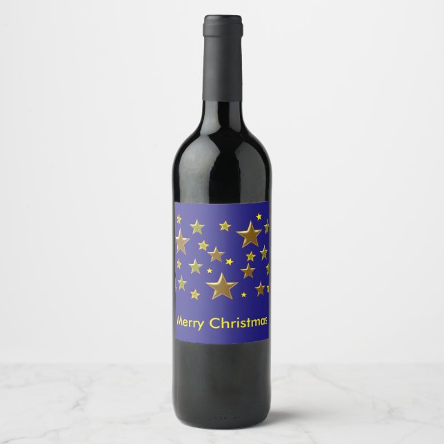 Rótulo Para Garrafa De Vinho Feliz Natal (Frente)