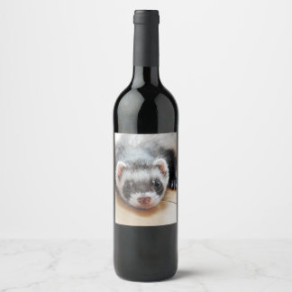 Rótulo Para Garrafa De Vinho Ferret Boco Sable