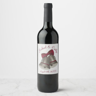 Rótulo Para Garrafa De Vinho Festa de noivado de Aniversário do Casamento das S