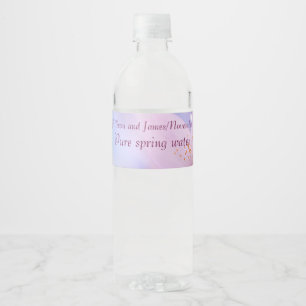 Rótulo Para Garrafa De Vinho Flor de cerejeira cor-de-rosa