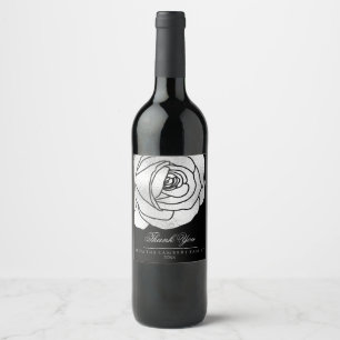Rótulo Para Garrafa De Vinho Glamoroso, a prata aumentou