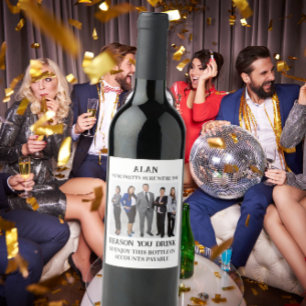Rótulo Para Garrafa De Vinho humor Chefe Apreciação Daqui RAZÕES QUE VOCÊ BEBE
