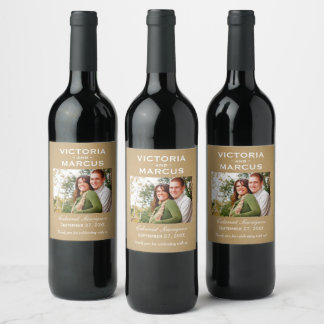 Rótulo Para Garrafa De Vinho Kraft Anima-se a Amar Garrafa Fotográfica de Casam