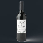 Rótulo Para Garrafa De Vinho Lavanda e Eucalyptus<br><div class="desc">Um design elegante e vintage com eucalipto e lavanda pintado em cor d'água romântica.</div>