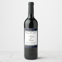 Leslie Scottish Wedding Wine Label
