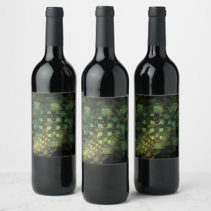 Rótulo Para Garrafa De Vinho Luzes na Abstrato Art da cidade