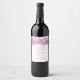 Rótulo Para Garrafa De Vinho Noivas Românticas Lírios Belladonna Casamento