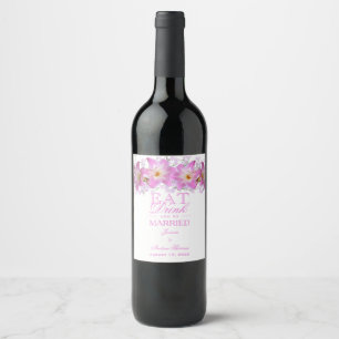 Rótulo Para Garrafa De Vinho Noivas Românticas Lírios Belladonna Casamento