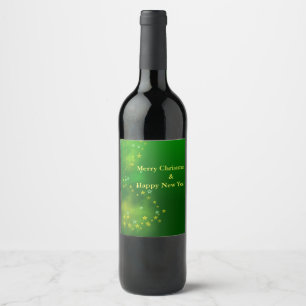 Rótulo Para Garrafa De Vinho O feliz ano novo do Feliz Natal