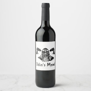 Rótulo Para Garrafa De Vinho O hidromel de Odin