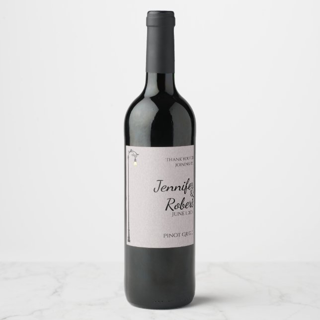 Rótulo Para Garrafa De Vinho O rótulo do vinho de Casamento Fácil (Frente)