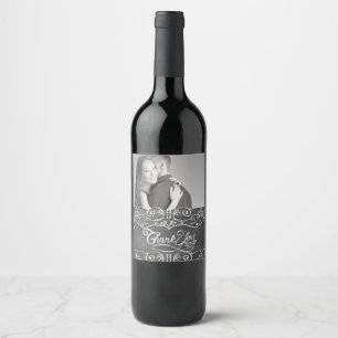 Rótulo Para Garrafa De Vinho Obrigado da foto do quadro você casamento da