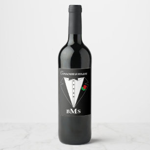 Rótulo Para Garrafa De Vinho Padrinhos de casamento,  e melhor partido de solte