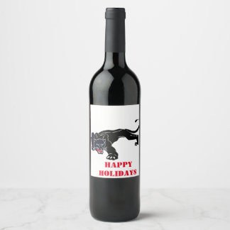 Rótulo Para Garrafa De Vinho Pantera Negra