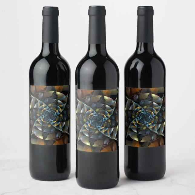 Rótulo Para Garrafa De Vinho PinWheel Abstrato Art (Garrafas)
