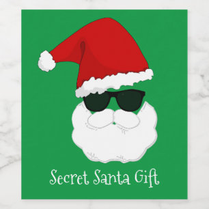 Rótulo Para Garrafa De Vinho Presente secreto do papai noel