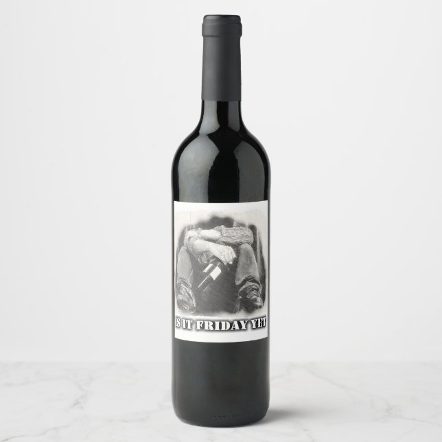 Rótulo Para Garrafa De Vinho Rótulo da garrafa de vinho (4" x 3,5") (Frente)