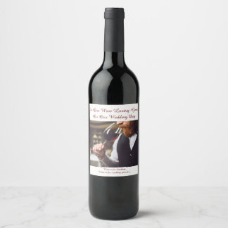 Rótulo Para Garrafa De Vinho Rótulo de Convidado do Vinho do Dia do Casamento