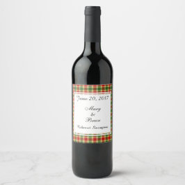 Rótulo Para Garrafa De Vinho Rótulo de Vinho de Casamento da Escócia Gibson