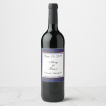 Rótulo de Vinho de Casamento Escocês Elliot